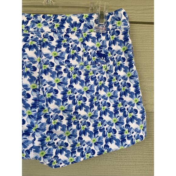 Abercrombie & Fitch Blue Pansy Flower Allover Floral Shorts Teen Womens 00 24 - Picture 7 of 10